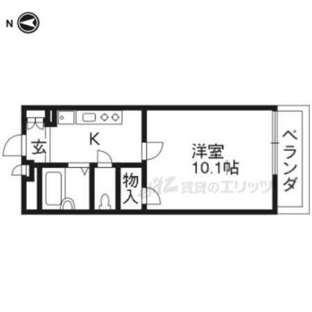 レオパレス京都十条(1K/3階)の間取り写真