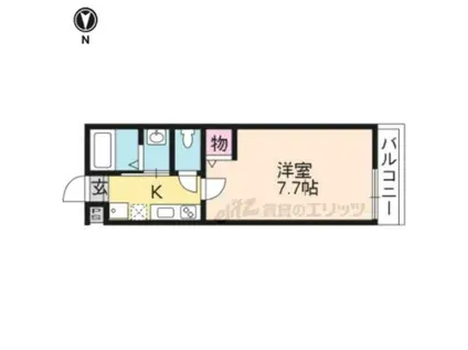 エムズ天神川御池(1K/4階)の間取り写真