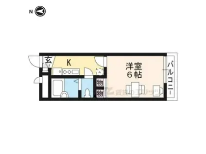 レオパレス御所西(1K/1階)の間取り写真
