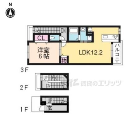 パールアイランド(1LDK/3階)の間取り写真