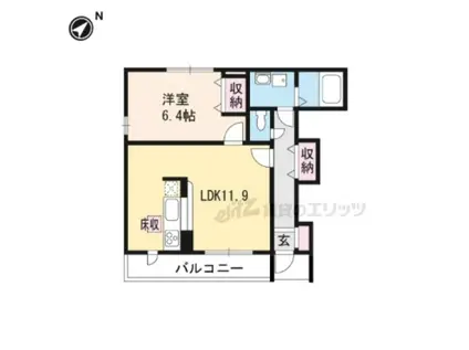 アルモニー(1LDK/1階)の間取り写真