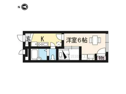 レオパレスウェルスTEN(1K/1階)の間取り写真