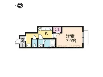 ジュネス山元(1K/1階)の間取り写真