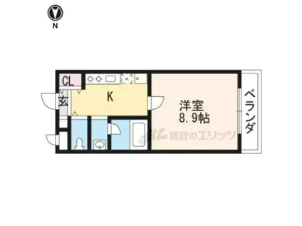 サンモールコート十条(1K/1階)の間取り写真