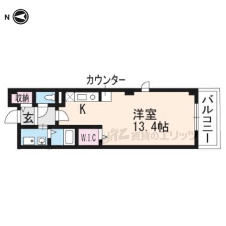 ボヌール(ワンルーム/1階)の間取り写真