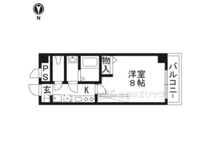 ボヌール小野(1K/2階)の間取り写真