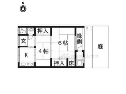 阪急電鉄京都線 桂駅 徒歩11分 1階建 築56年(2K)の間取り写真