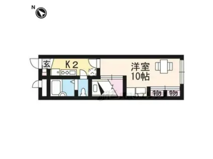 レオパレスTOMONA(1K/2階)の間取り写真
