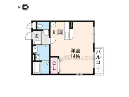 メゾン都(ワンルーム/1階)の間取り写真