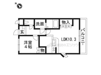 ジェラソーレ(1LDK/2階)の間取り写真