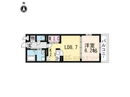 ラヴィータ(1LDK/4階)の間取り写真