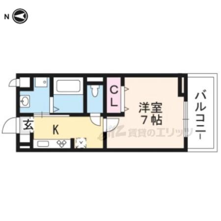 ハーバルハウス(1K/2階)の間取り写真