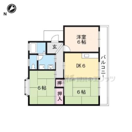 リーフマンション(3DK/2階)の間取り写真