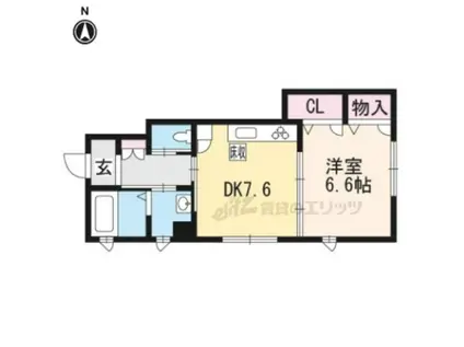 シャーメゾン和(1DK/1階)の間取り写真