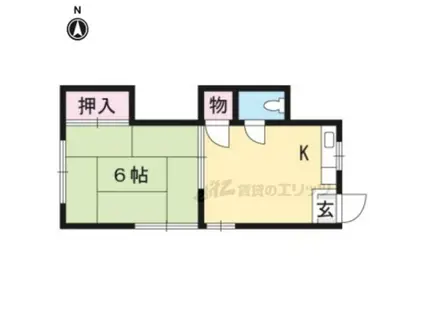 リッチモンド岡崎(1DK/2階)の間取り写真