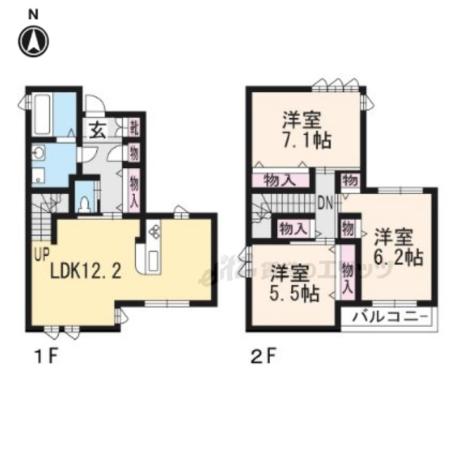 阪急電鉄京都線 西山天王山駅 徒歩17分 2階建 築9年(3LDK)の間取り写真