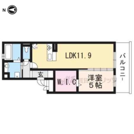 ヴィラ・グレイスグリーン(1LDK/2階)の間取り写真