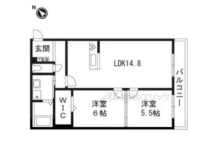 SANAEマンション(2LDK/1階)の間取り写真