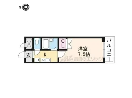 グランドールTAKAGAI(1K/2階)の間取り写真