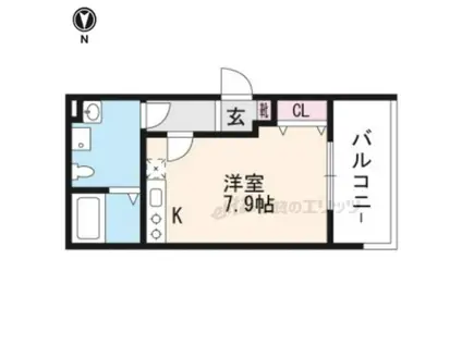 GIRASOLE(ワンルーム/1階)の間取り写真