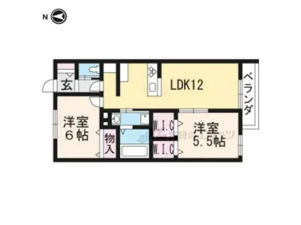 ヘーベルメゾン瀬田(2LDK/1階)の間取り写真