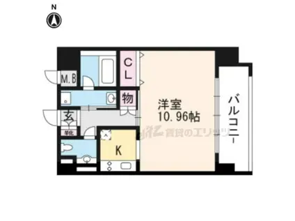 EKOMOMAI(1K/3階)の間取り写真