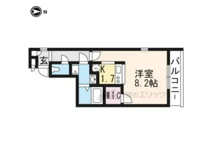 THE GARNET SUITE RESIDENCE山科三条(ワンルーム/4階)の間取り写真