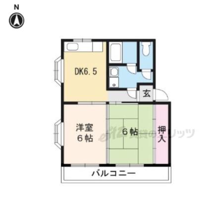 ベルパステ(2DK/2階)の間取り写真