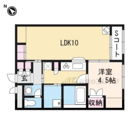 レオパレス清知(1LDK/1階)の間取り写真