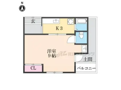 京阪電気鉄道鴨東線 神宮丸太町駅 徒歩10分 1階建 築61年(1K)の間取り写真