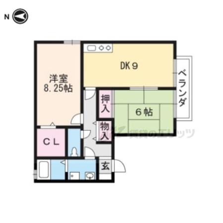 パレドール棚倉(2LDK/2階)の間取り写真