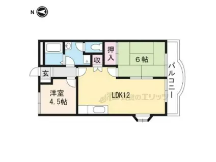 ベルメゾンB(2LDK/2階)の間取り写真