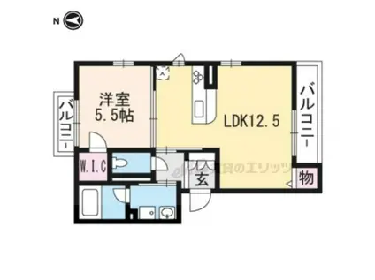 リバティースクエア(1LDK/1階)の間取り写真