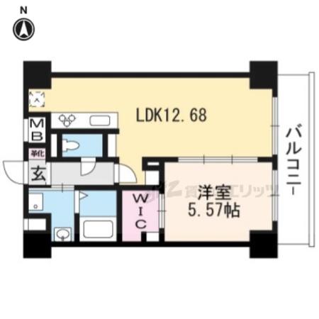 SAWARABI PARK HOUSE(1LDK/10階)の間取り写真