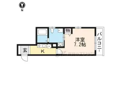 レヴィア東寺(1K/3階)の間取り写真