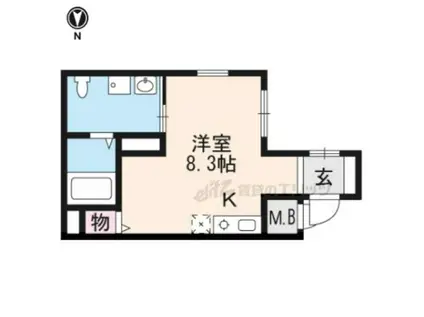 レヴィア東寺(1K/1階)の間取り写真