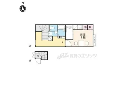 レオパレス藤の木(1K/2階)の間取り写真