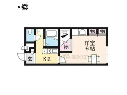 レオパレスレークサイド岡本(1K/2階)の間取り写真