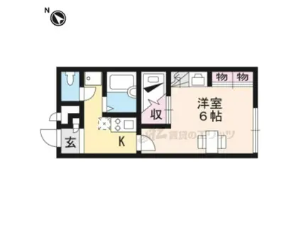 レオパレスシエロ東近江(1K/1階)の間取り写真