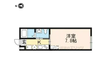 エムズ京都駅ウエスト(1K/2階)の間取り写真