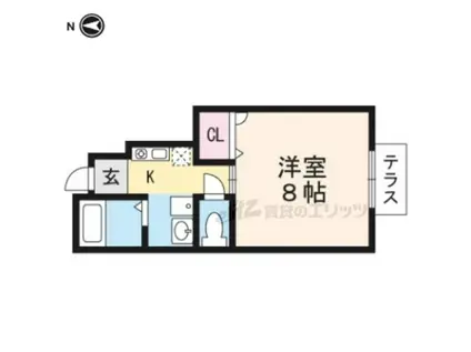 サークル19(1K/2階)の間取り写真