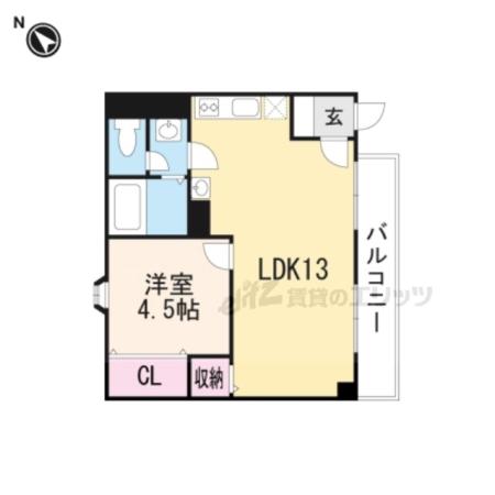 協栄マンション(1LDK/1階)の間取り写真