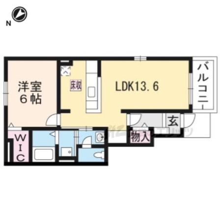 サン ルーラル・S(1LDK/1階)の間取り写真
