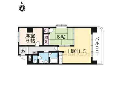 グレース安曇(2LDK/3階)の間取り写真