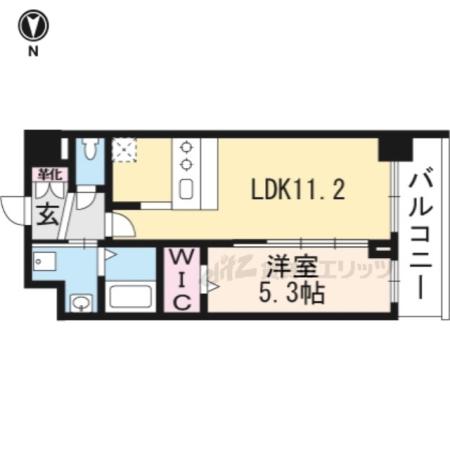 プレデコート西京極(1LDK/3階)の間取り写真