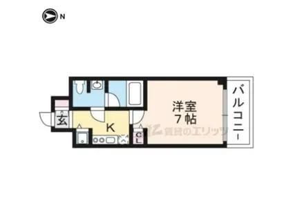 EN 伏見稲荷(1K/2階)の間取り写真
