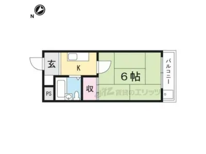 遠藤ハイツ(1K/3階)の間取り写真