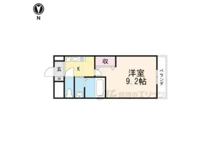 ネオパレス亀岡(1K/4階)の間取り写真