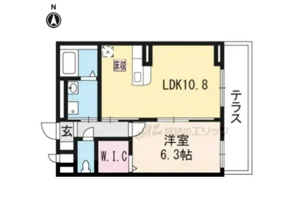 プレッソ・ロート(1LDK/1階)の間取り写真