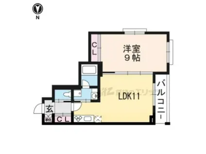 LOUISE(1LDK/4階)の間取り写真